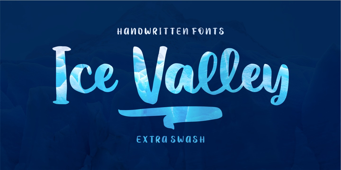 Beispiel einer Ice Valley-Schriftart